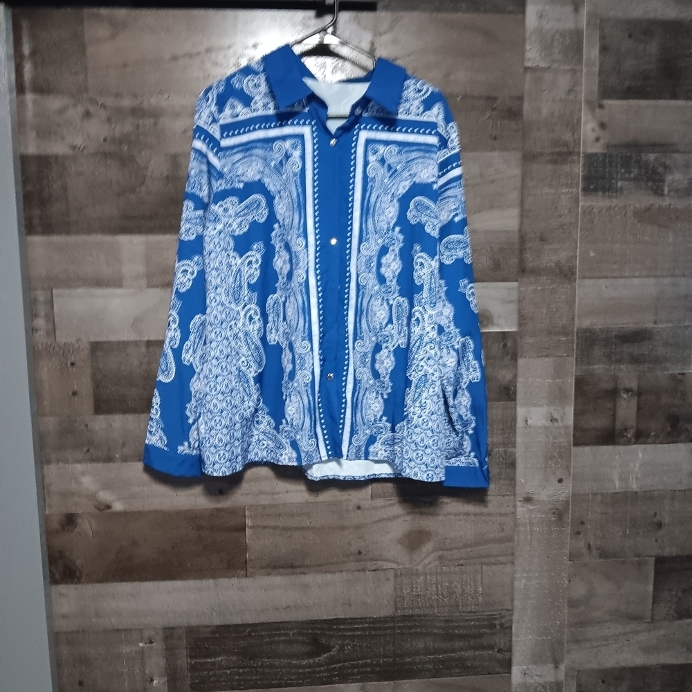 Blue Paisley Women's Shirt